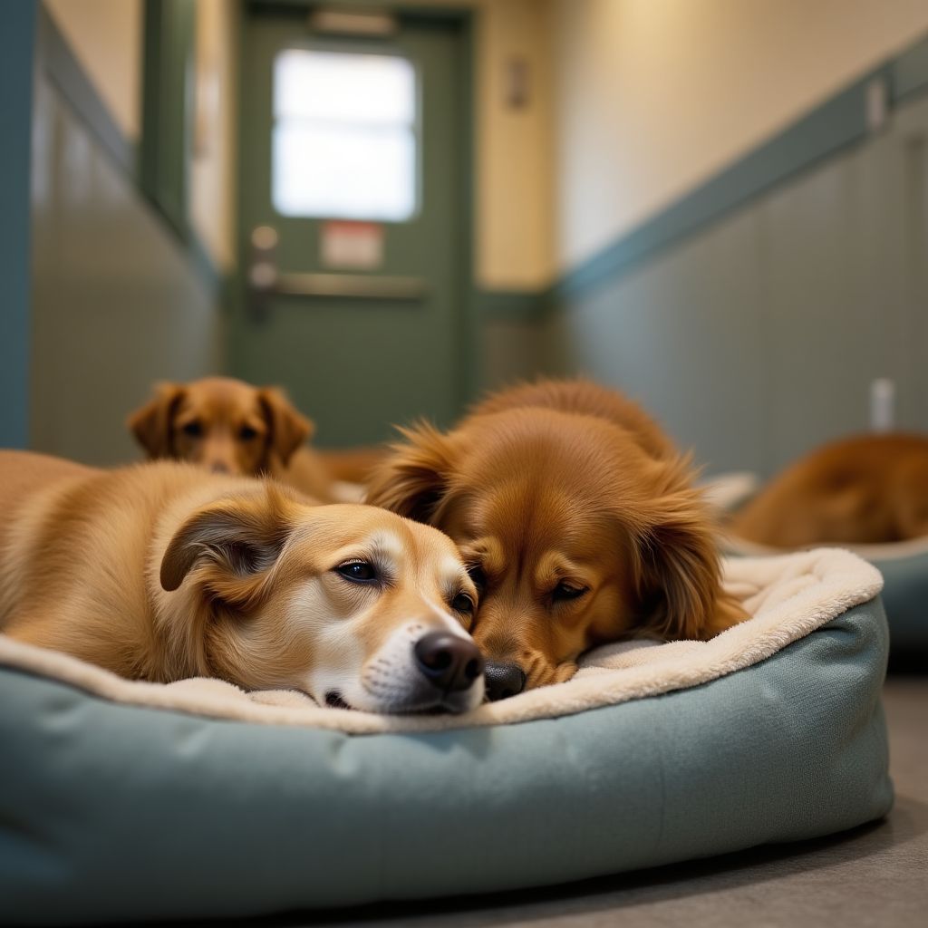 Shelter dogs on CozyPaw donated beds