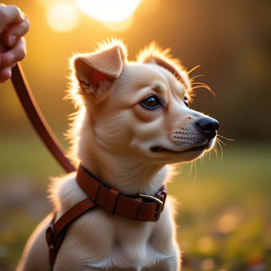 Small dog with CozyPaw leash